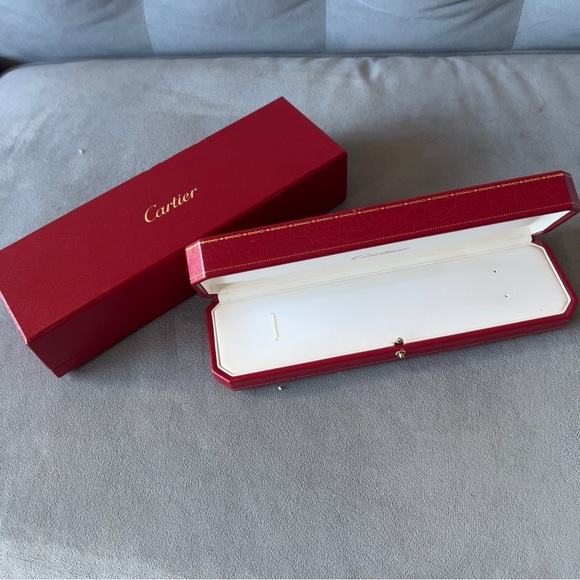 CARTIER Bracelet Box + Outer Box 9.40x3x1.90 inches